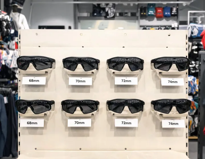 Running sunglasses for men application board illustration
